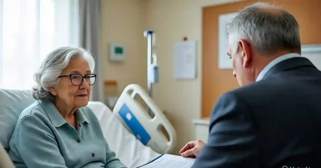 Mesothelioma lawyer helping client with legal compensation